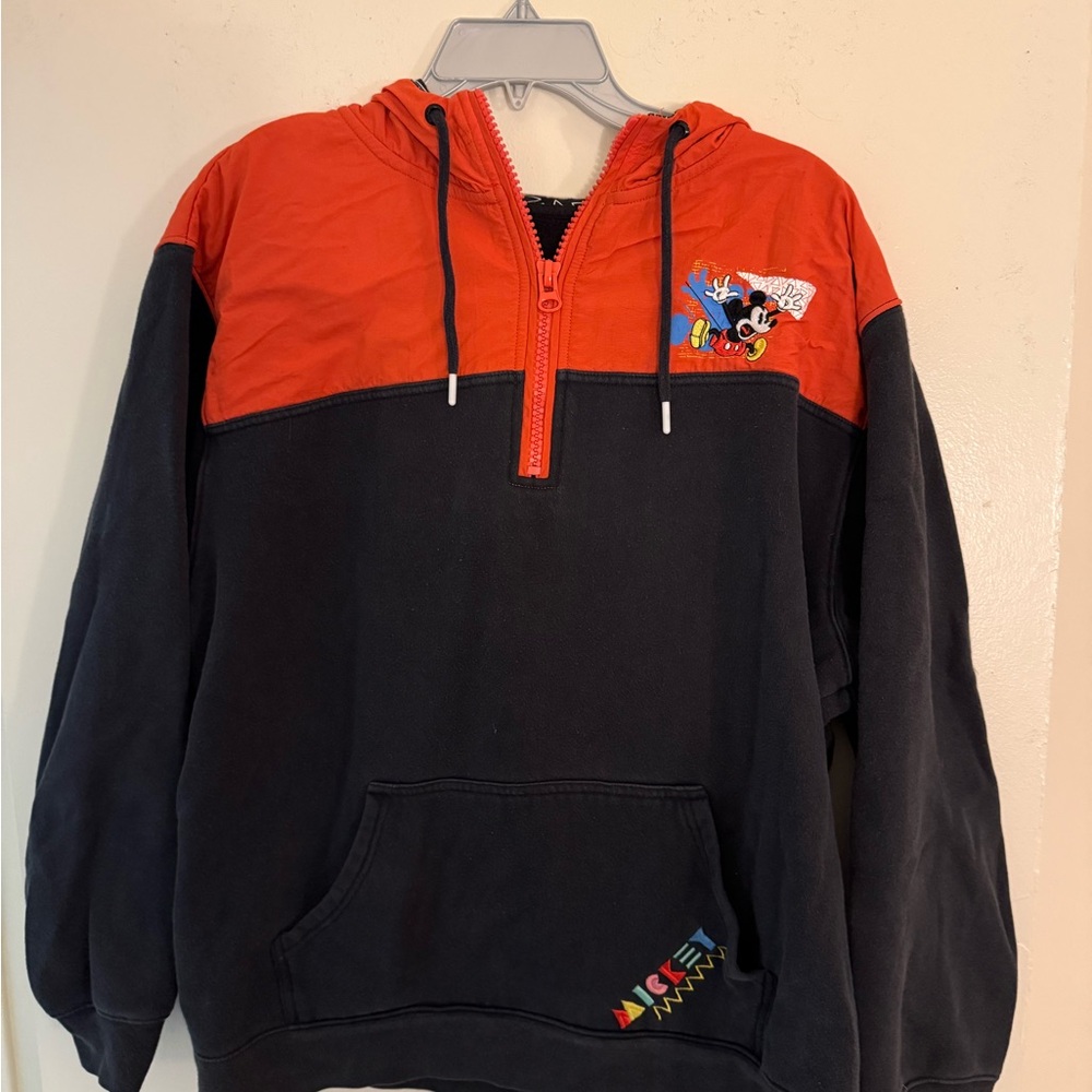 Disney Black and Orange Mickey Mouse Pullover